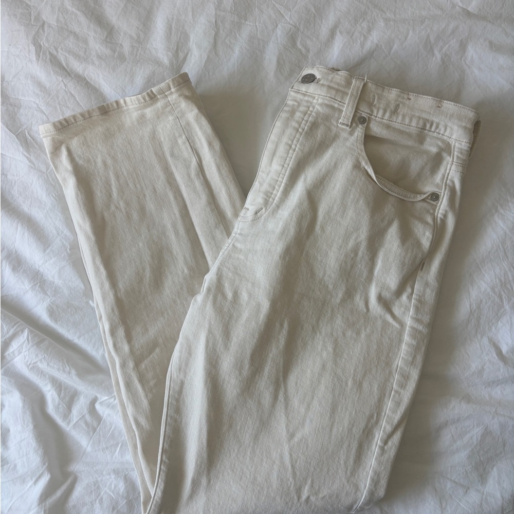 Madewell 90s Straight White Denim Jeans - Picture 4 of 8